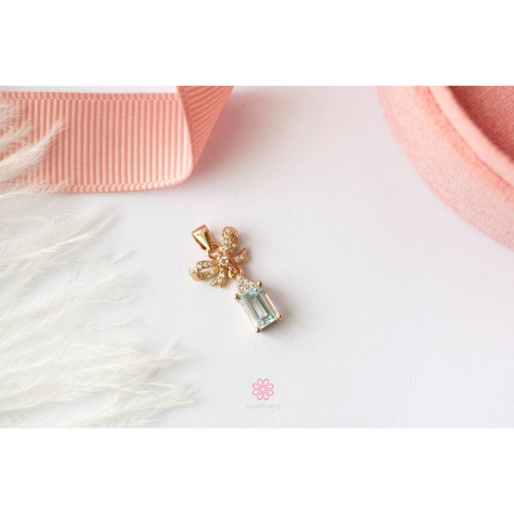 Sterling Silver Topaz Necklace - Good Fortune Pendant RN031