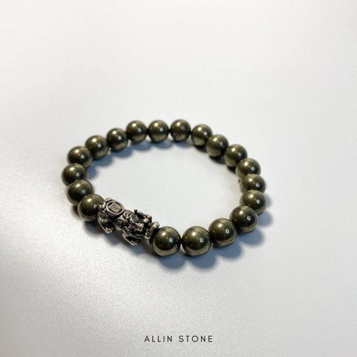 Pyrite Pixiu Bracelet for Good Fortune and Wealth