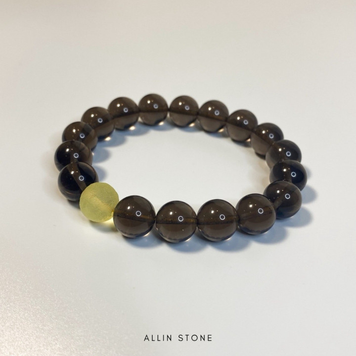 Smoky Quartz Bracelet | Libyan Desert Glass Abundance and Security