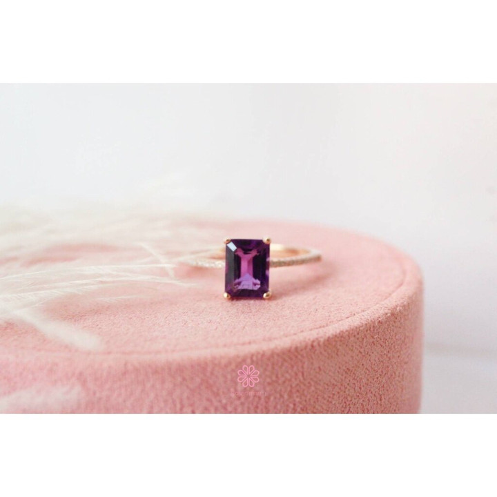 Amethystring aus Sterlingsilber | Echter Edelstein für Glück