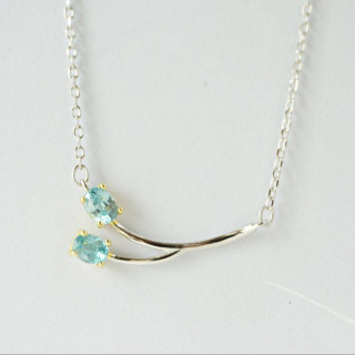 Sterling Silver Zircon Necklace - Rosen'marry Jewelry RN036