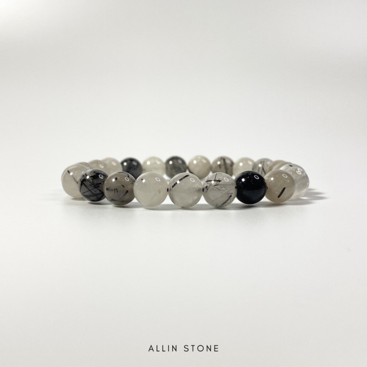 Black Rutilated Quartz Bracelet: Luck, Wealth and Career Success