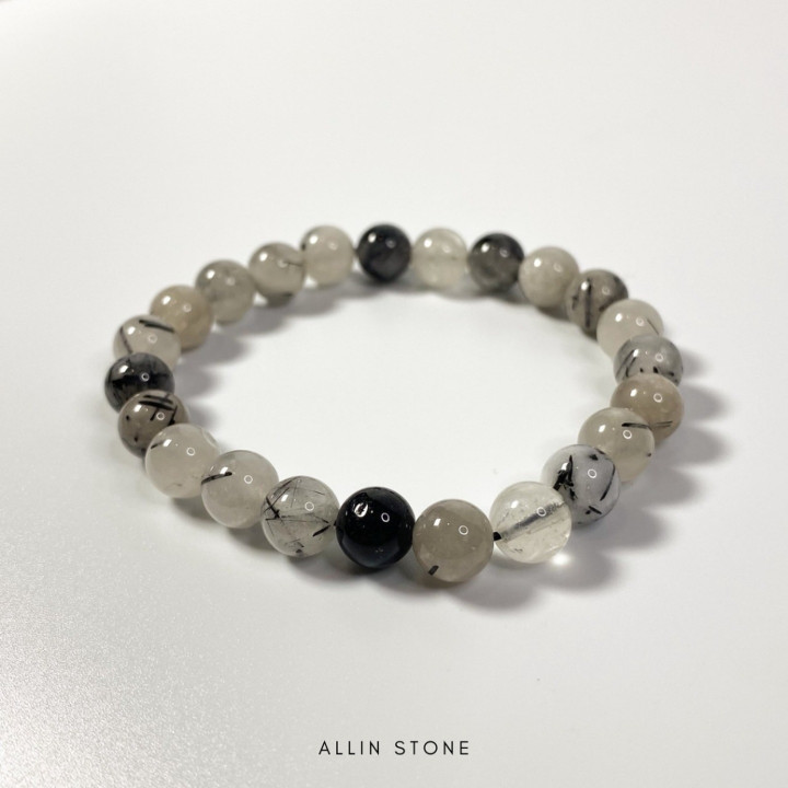 Black Rutilated Quartz Bracelet: Luck, Wealth and Career Success
