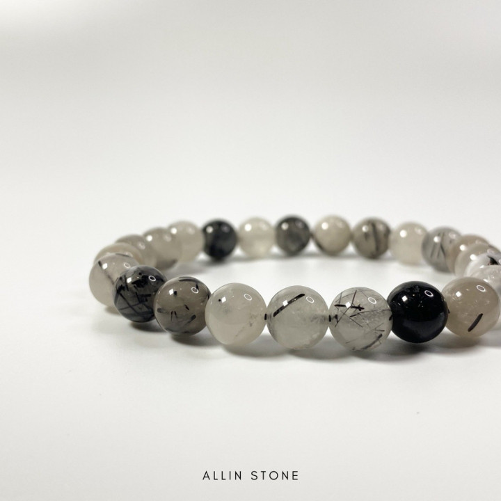 Black Rutilated Quartz Bracelet: Luck, Wealth and Career Success