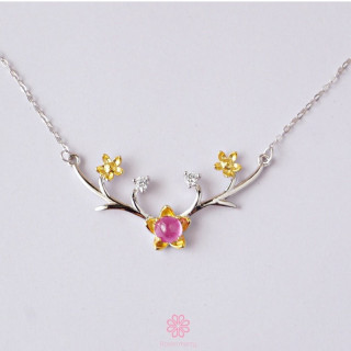 Genuine Ruby Necklace in Sterling Silver - Good Fortune Jewelry