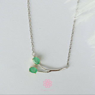 Genuine Sapphire Necklace | Sterling Silver | GiftRN036