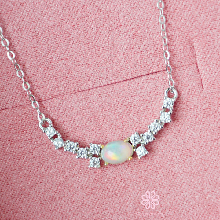 Raw Opal Necklace | Sterling Silver | Gift Box Included
