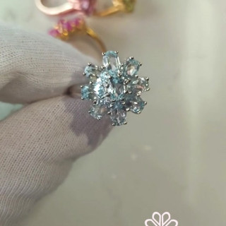 Sparkling Genuine Topaz Ring in Sterling Silver