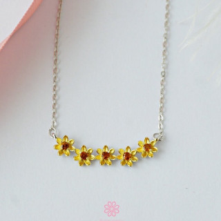 Genuine Ruby Necklace in Sterling Silver - RN062