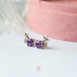 Amethyst Earrings | 925 Sterling Silver | Genuine Gemstones | Gift Box Included