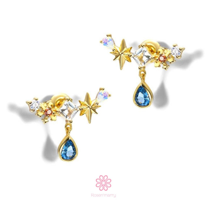 Genuine Topaz Earrings in Sterling Silver - Rosen'marry