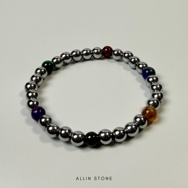 Hematite Infinity Stone Bracelet | Protection and Energy