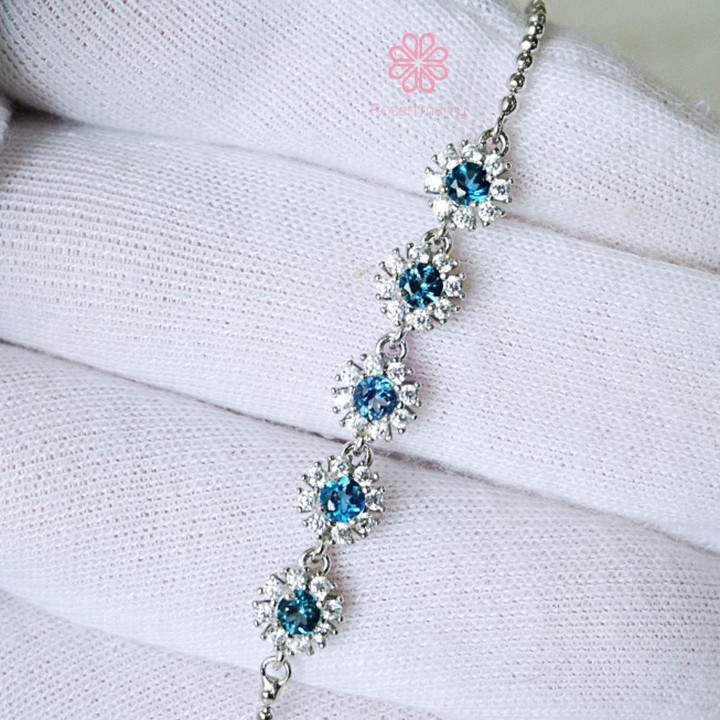 Londoner Topas-Armband | 925er Sterlingsilber | Glücksbringer