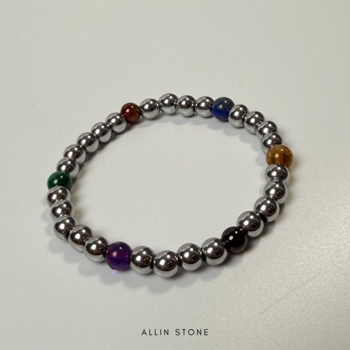 Hematite Infinity Stone Bracelet | Protection and Energy