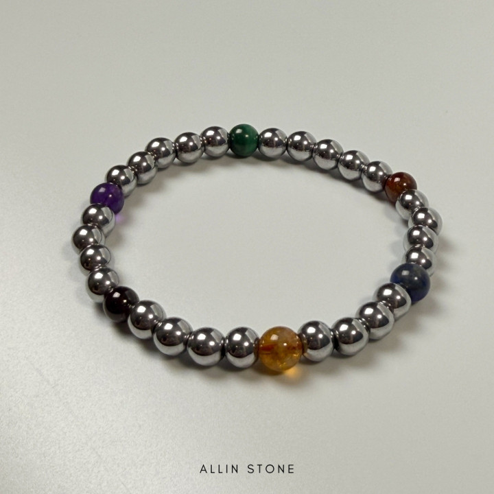 Hematite Infinity Stone Bracelet | Protection and Energy