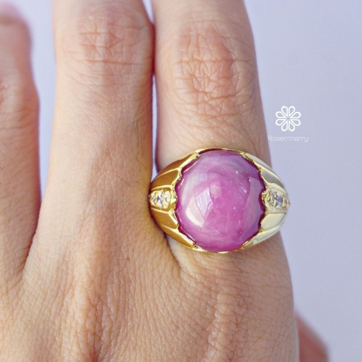 Ruby Ring | 20.1ct Genuine Gemstone | Sterling Silver and Gold Plated