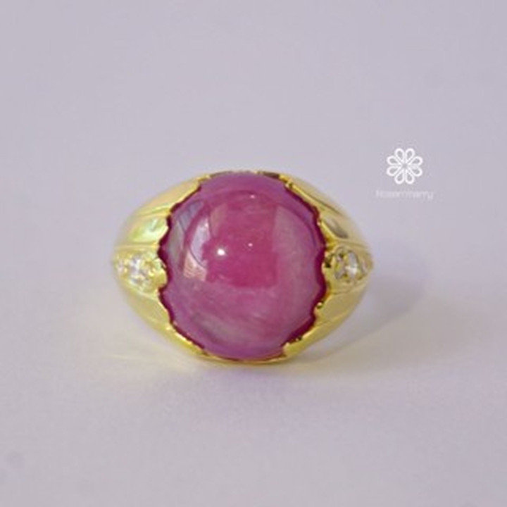 Ruby Ring | 20.1ct Genuine Gemstone | Sterling Silver and Gold Plated
