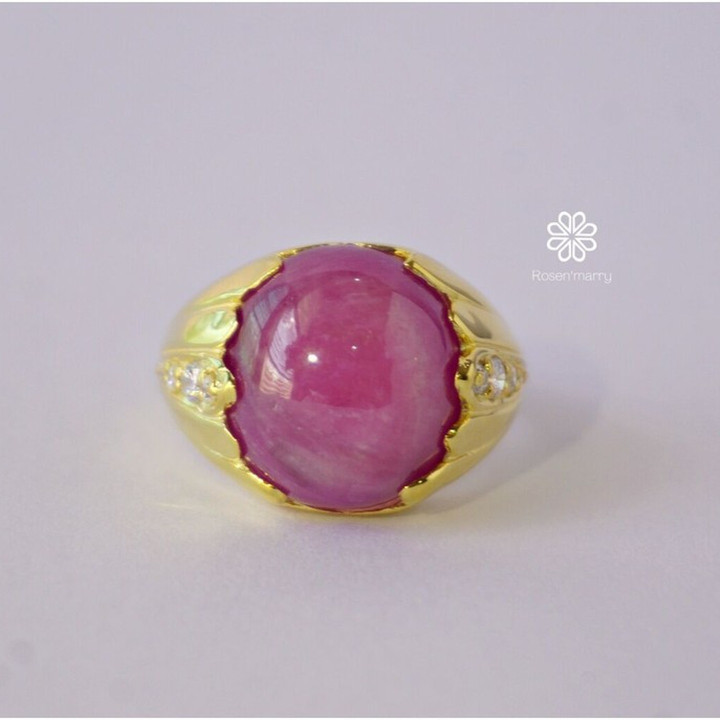 Ruby Ring | 20.1ct Genuine Gemstone | Sterling Silver and Gold Plated