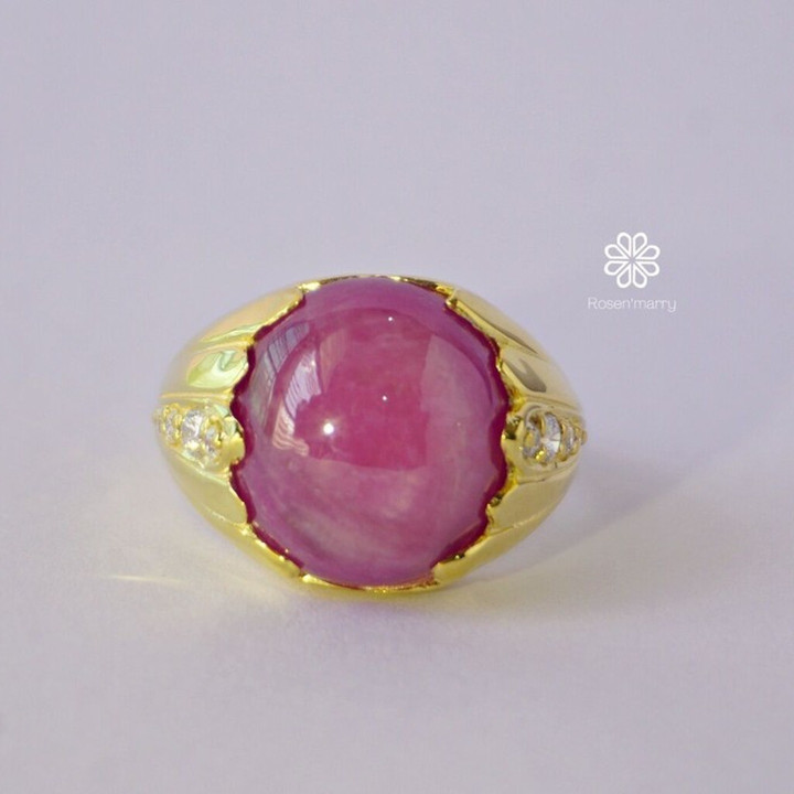 Ruby Ring | 20.1ct Genuine Gemstone | Sterling Silver and Gold Plated