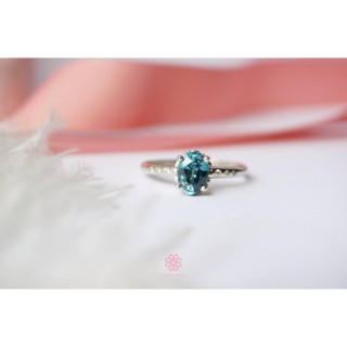 Dark Blue Zircon Ring | 925 Sterling Silver | Gift Box Included