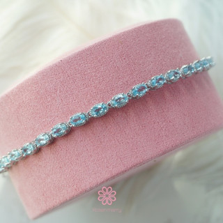 Sterling Silver Topaz Bracelet - Genuine Gemstone Charm and Gift