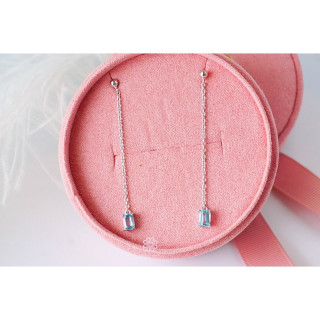 Sparkling Topaz Dangle Earrings | 925 Sterling Silver | Rosen'marry