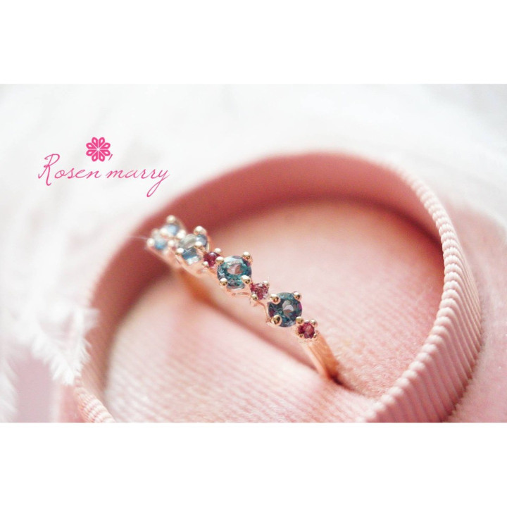 Ring mit Londoner Topas und Rhodolith | 925er Sterlingsilber