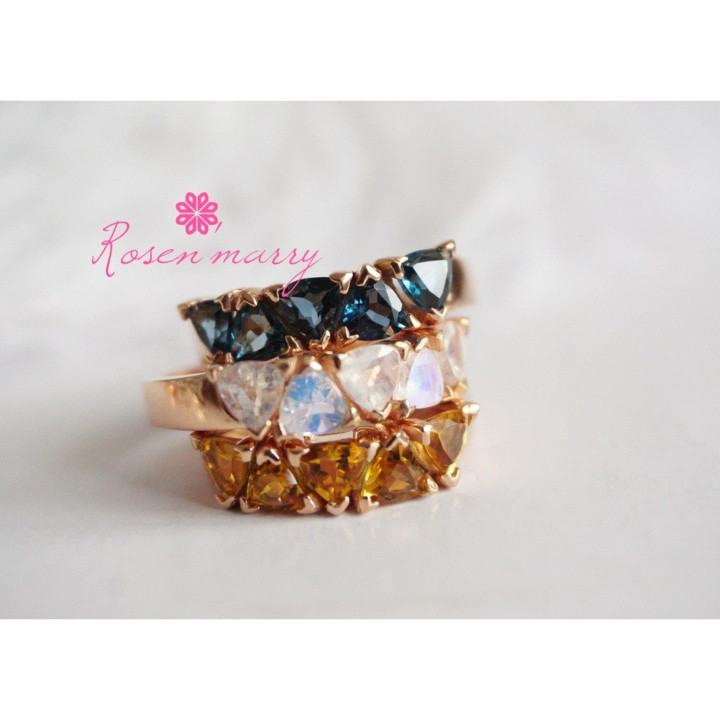 London Blue Topas Ring aus Sterlingsilber