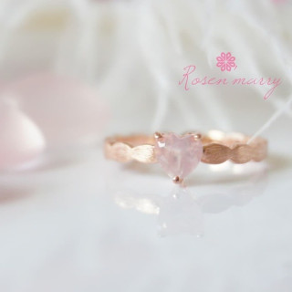 Rose Quartz Heart Ring | Sterling Silver | Everyday Jewelry