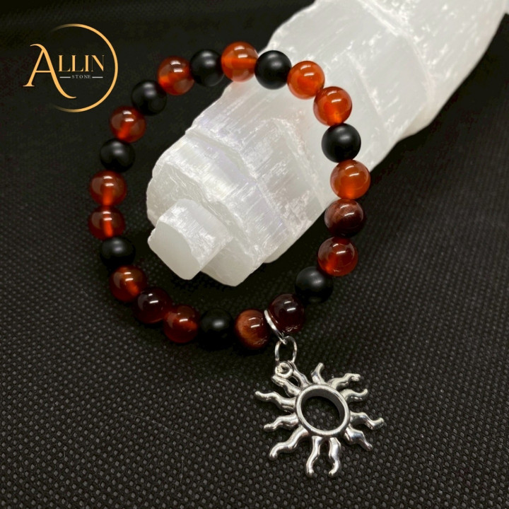 Energize Your Spirit: Carnelian and Tigers Eye Bracelet