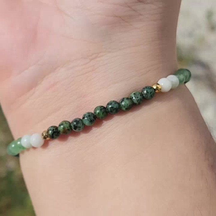 Bracelet porte-bonheur en pierre véritable pour la richesse et la fortune