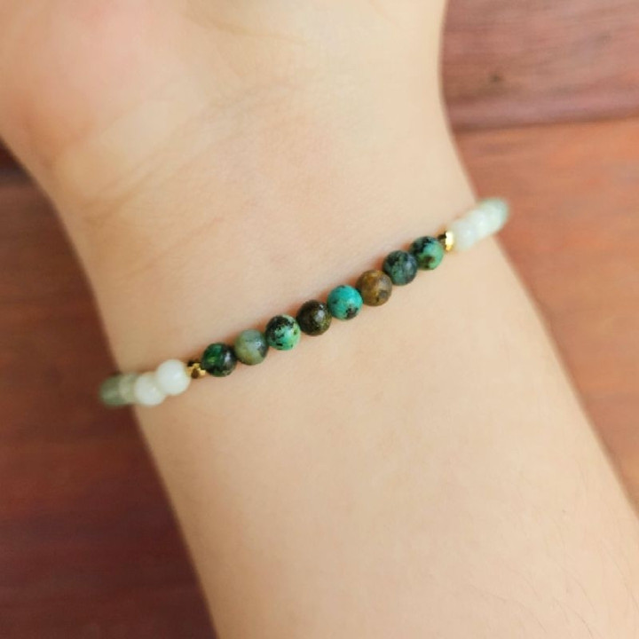Bracelet porte-bonheur en pierre véritable pour la richesse et la fortune