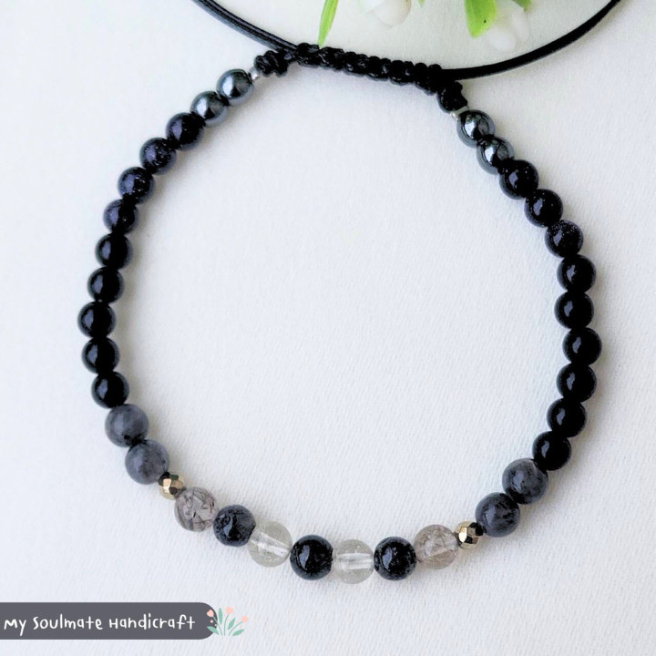 Protective Stone Bracelet | Black Onyx & Labradorite