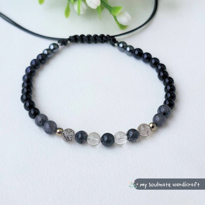Protective Stone Bracelet | Black Onyx & Labradorite