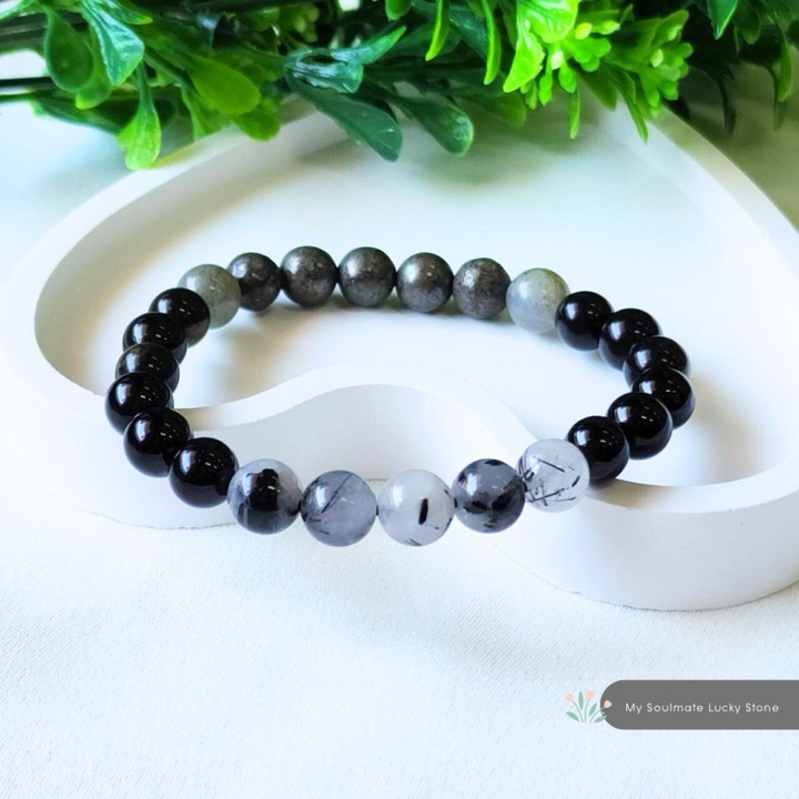 Pulsera de pirita negra: protección, riqueza y energía positiva.