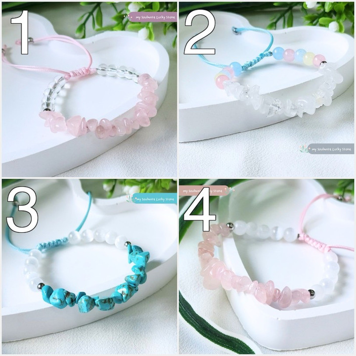 Pulsera de piedra de la suerte | Diseño natural con grietas y forma irregular