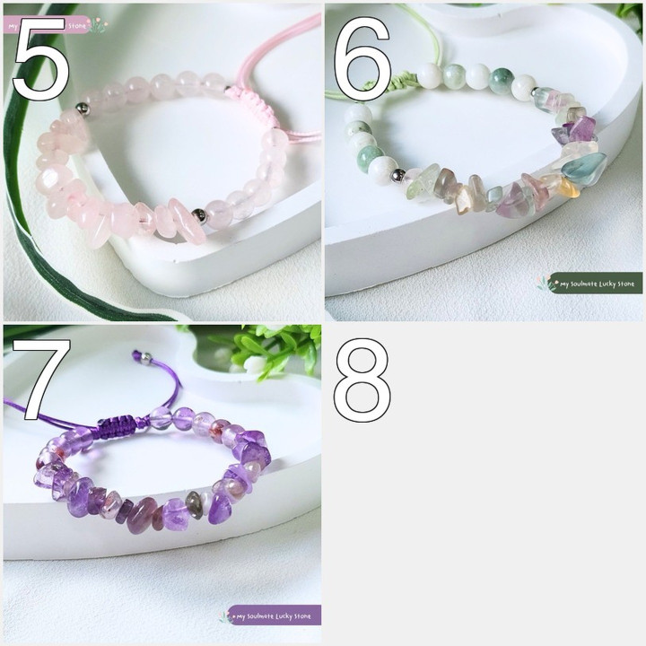 Pulsera de piedra de la suerte | Diseño natural con grietas y forma irregular