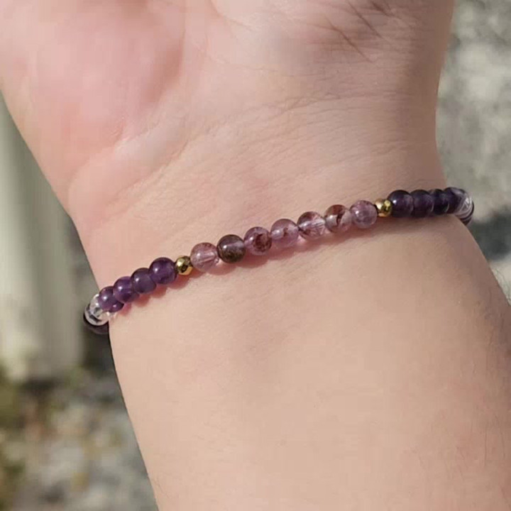 Amethyst & Clear Quartz Bracelet: Charm, Focus & Creativity
