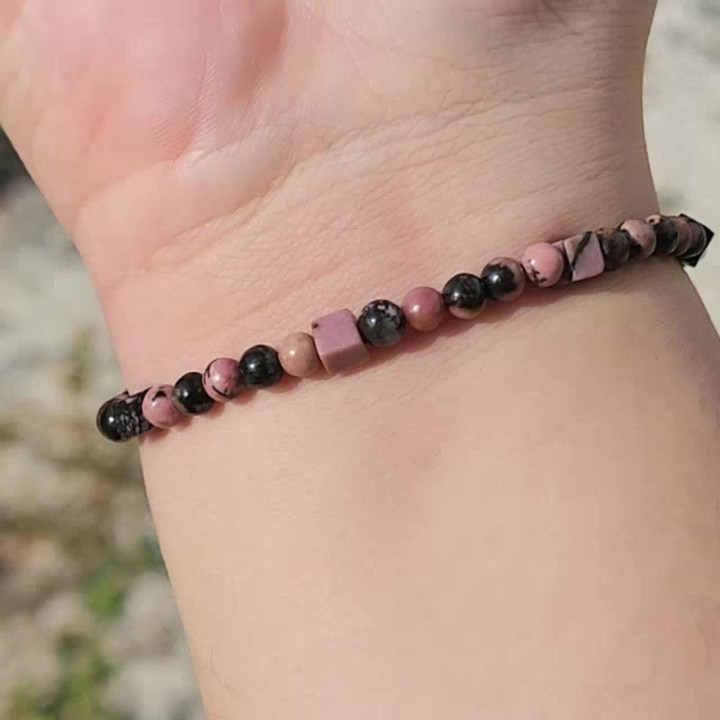 Black Rhodonite Bracelet: Love, Healing & Understanding