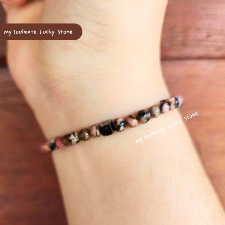 Black Rhodonite Bracelet: Love, Healing & Understanding