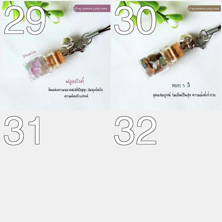 Lucky Stone Bottle Keychain - Natural Healing Stones
