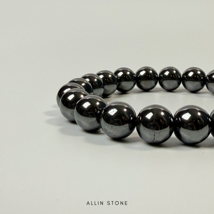 Hematite Bracelet: Protection and Stability | Gray Silver