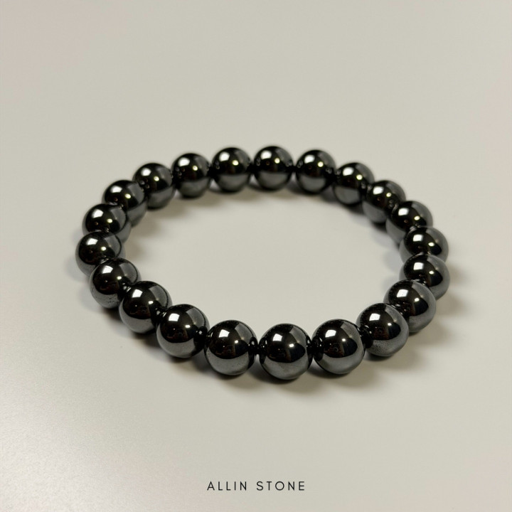 Hematite Bracelet: Protection and Stability | Gray Silver