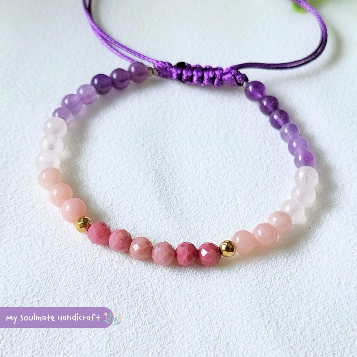 Love & Healing Stone Bracelet: Enhance Compassion & Inner Peace