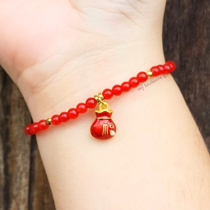 Red Ruby Dragon Year Bracelet: Good Fortune & Prosperity