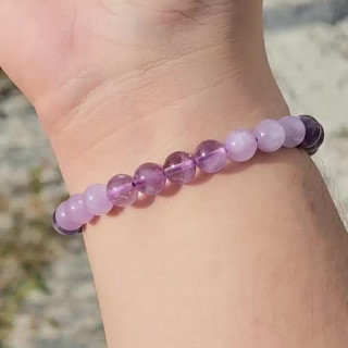 Amethyst Kunzite Bracelet for Love, Peace & Creativity
