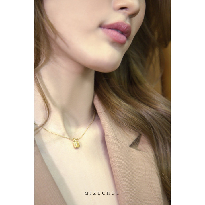 Gold Plated Sterling Silver Rutilated Quartz Necklace