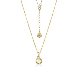 White Topaz Gemstone Necklace for Luck
