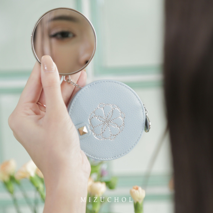 Peony Patterned Portable Mirror