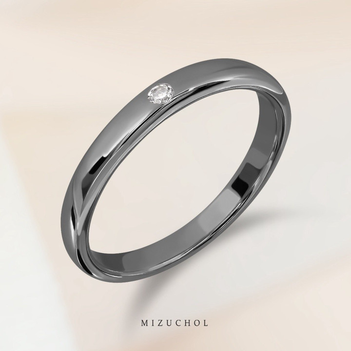Anillo de topacio blanco de plata de ley - La otra mitad